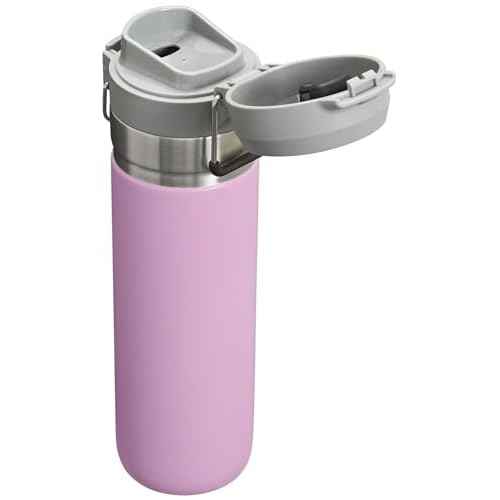 STANLEY Quick Flip GO Water Bottle 24 oz | Push Button Lid | Leakproof and Packable for Travel and Sports | Insulated Stainless Steel | BPA-Free | Lilac 2.0