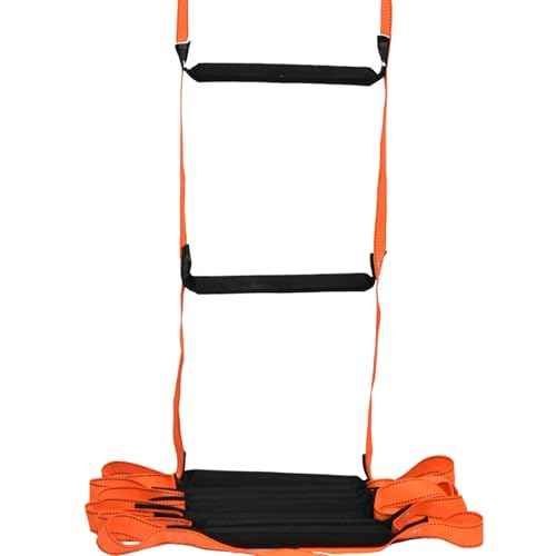 Fire Escape Ladder 16ft - Emergency Safety Rope for 2-3 Story Homes, Reusable for Windows, Balconies & Treehouses - Training Soft Jump Grid Design, Durable Quick Escape