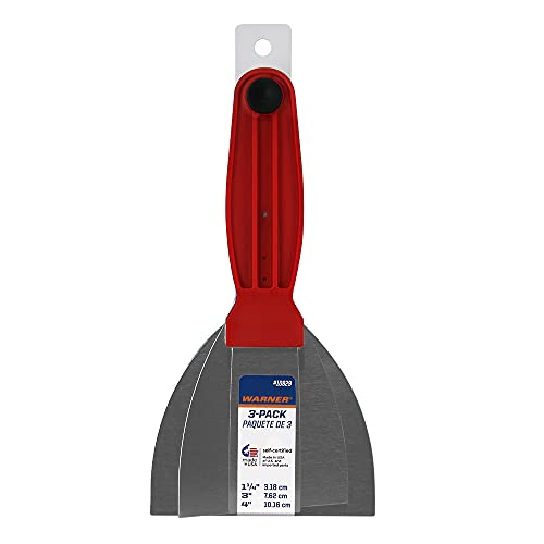 Warner Manufacturing 10829A DIY Flex Putty Knife, New Knive, Red/White/Blue, NEW! 3-Pack (1-1/4", 3" & 4")