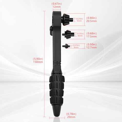 2-in-1 Ratchet Drill Chuck Key Wrench, Universal Double Head Chuck Key Replacement Tool for Drill, Compatible with Most Electric Drills and Power Tools, for Tightening Loosening Drills(1 Set)