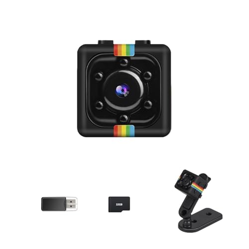 Spy Camera, No WiFi Security Camera with 32GB Memory Card,1080P FHD Small Cameras, Portable Mini Miniguard Cam with Night Vision, Motion Detection, Loop Storage, 360¡Æ Rotating Bracket