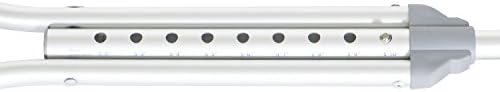 PCP Aluminum Crutches, Push Button Adjustable Height, Lightweight, 1 Pair, Adult Regular Size (5'2" to 5'10"), Chrome