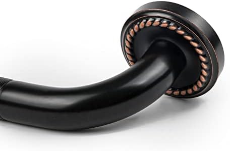 2 Pack 12 Inch Anti Slip Shower Grab Bar Oil Rubbed Black Bronze, ZUEXT Antique Brass Bathroom Grab Bar, Knurled Bath Balance Bar, Safety Handrail Support, Handicap Elderly Senior Assist Bath Handle