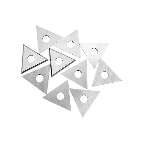 Paint Scraper Carbide Blades Double-Edged Reversible Replacement Blade (1" Triple-Edge Triangle) By LU&MN