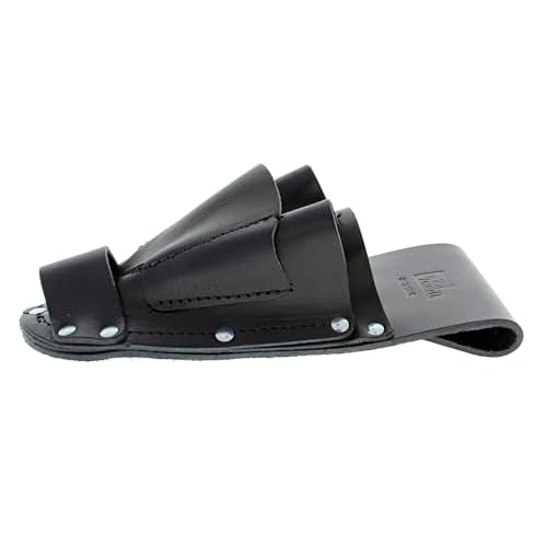 Ideal Industries 35-784BLK Leather Hip Holster Six Pocket Tool Pouch, Black