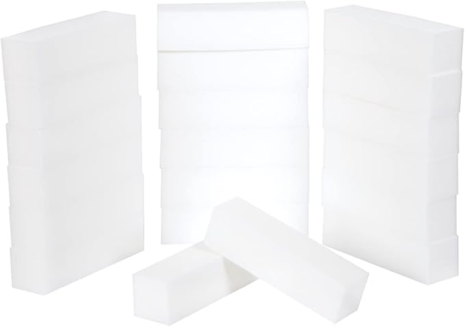 ForPro Professional Collection Super White Buffing Block, 240 Grit, Four-Sided Manicure and Pedicure Nail Buffer, 3.75” L x 1” W x 1” H, 20-Count