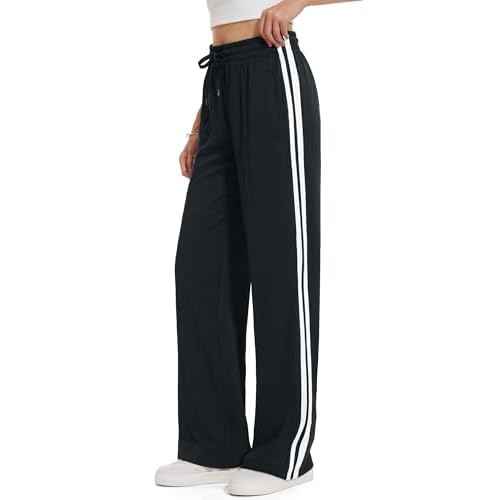 Tapata Women's 28/30/32/34 Inseam Track Pants Loose Straight Leg Jogging Sweatpants Warm-Up Sports Athletic Running
