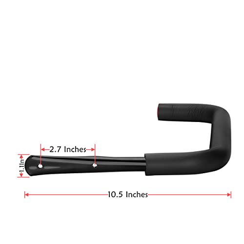 Garage Storage Kayak Hooks, 15.5 Inch Heavy Duty Storage Hanger, Wall Mounted Rack for Hanging Canoe Paddleboard, Surfboard, Snowboard, Ladders, Bikes, Black and Red, 15.5Inches x 10.8Inches