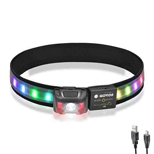 USB Rechargeable LED Hard Hat Light, Lightweight Helmet Light Color Changeable, 17 Ligh Modes Compatible with Industrial or Construction Hard Hat/Helmet for Safety Purpose - Multicolor
