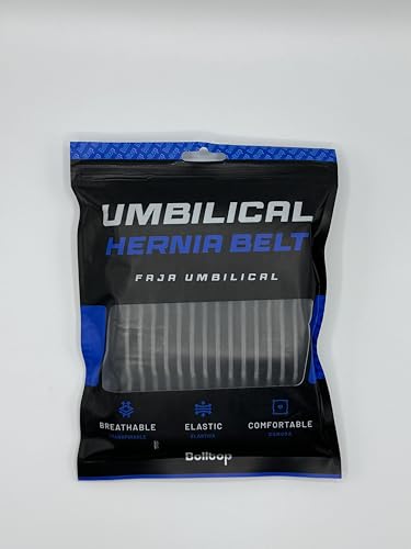 Umbilical Hernia Belt for men & women. Abdominal Binder - compression pad for naval (double thickness). Hernia support belt: ventral, incisional, epigastric, belly button hernias. Prevention aid (S/M)