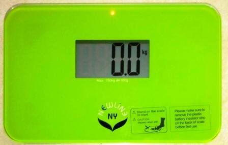 NewlineNY Auto Step On Super Mini Travel Bathroom Scale, 5.25" x 8.5" SBB0638SM: Green