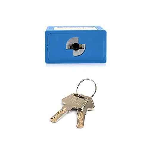 QWORK Lockout Tagout Locks, Safety Padlock, 10 Blue Padlocks with 20 Keys, Keyed Different, for Lock Out Tag Out Stations and Devices