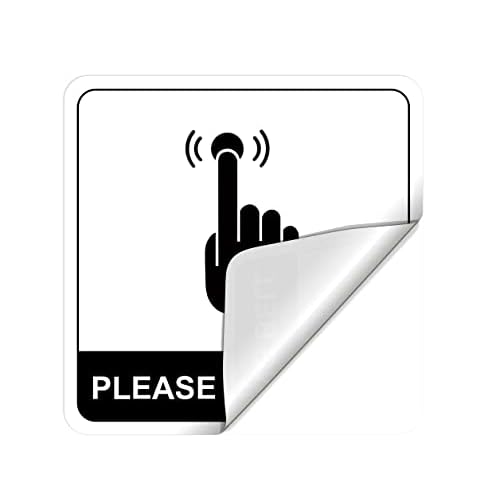 dealzEpic - Please Ring Bell Sign Stickers with Arrows Stickers - Self Adhesive Peel and Stick Decals - 5x5cm