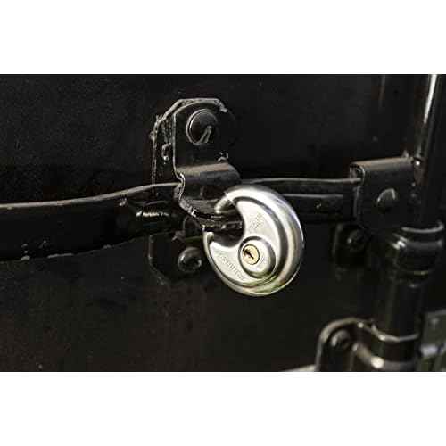BRINKS ? 70mm Keyed Alike Heavy Duty Shielded Discus Padlock ? 3 Pack- Chrome Plated Security Lock for Storage Shed, Garage, Lockers, Toolboxes, Construction Site Storage and More