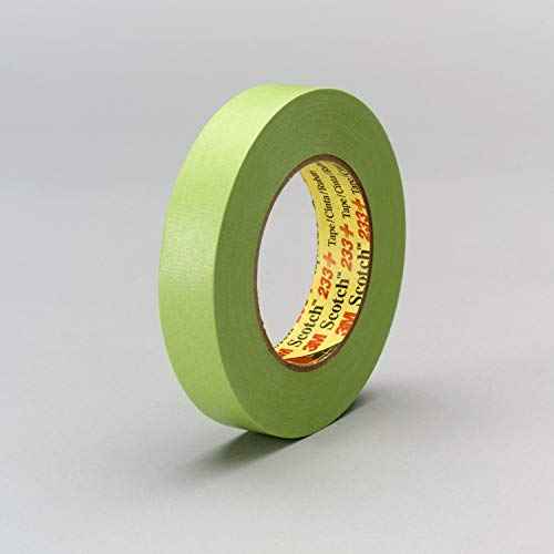 3M Scotch Performance Masking Tape 233+, 26343, 3 mm x 55 m, 1 Roll, Use on Moldings, Plastic, Glass, Metal, Rubber and Paint