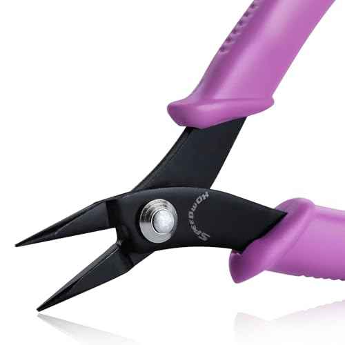 SPEEDWOX Long-Nose Pliers 5.5" Mini Tweezer Nose Pliers Chain Nose Plier Flat Nose Specialty Pointed Nose Micro Plier With Smooth Jaws 1mm Diameter Tip Small Jewelry Making Needle Nose Plyers