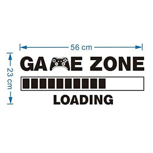 Kids Room Game Zone Loading Decor Sticker Boys Bedroom Gaming Room Wall Decal Living Wall Art Mural AFN112 (57x25cm)