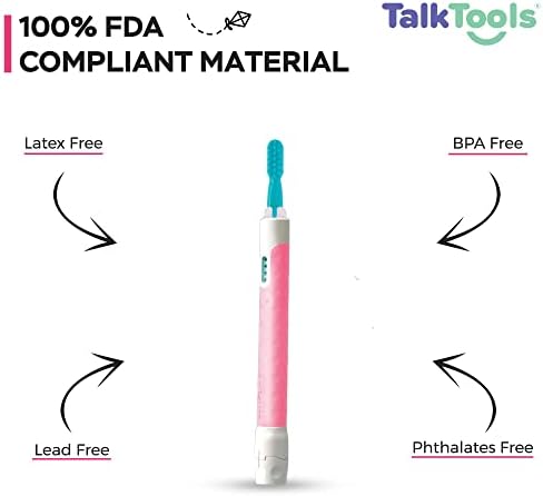 TalkTools Sensi Kit | Oral Sensory Kit for Speech and Feeding Therapy | Improves Jaw Strength, Coordination, and Mobility (Pink)