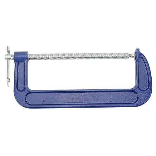 2 PCS 12 Inch C Clamps, Malleable Iron G Clamps with 10 Inches Jaw Opening, C Clamp Brakes for Woodworking, Welding