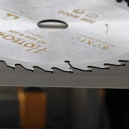 Hoteche 8-1/4-Inch Circular Saw Blade for Wood 40-Tooth Tungsten Carbide-Tipped Blade High-Performance Professioal Saw Blade for Miter Saw and Table Saws with 1-inch, 13/16-inch, 5/8-inch Arbor
