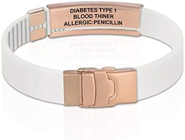 Divoti Custom Engraved Medical Alert ID Bracelet – Dual-Sided Laser Etching, Silicone Wristband, Stainless Steel Security Clasp – Adjustable & Trim-to-Fit – Emergency Medical Info Band for Men & Women