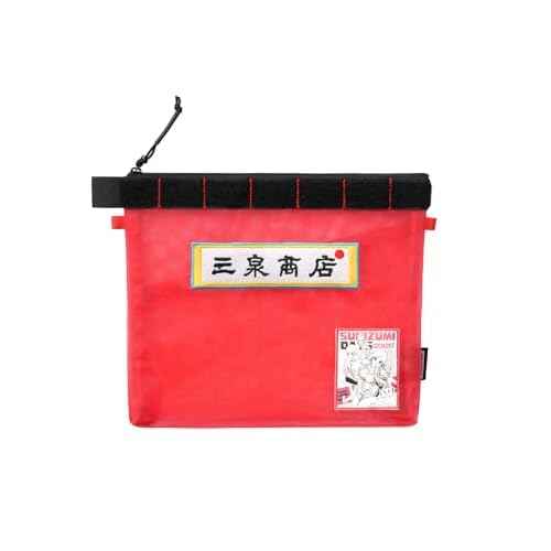 TACTICAL_GEEK Storage A11 & Sunizumi Shoten Collaborative EDC Organizer Pouch: Manga-Style Semi-Transparent Mesh Bag for Digital Tool Organization