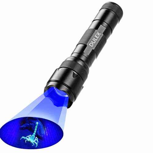 UV Flashlight BlackLight, DULEX 395 - 410nm UV Led Blacklight Flashlights and Rechargeable batteries Charger Set for Professional / Commercial Use
