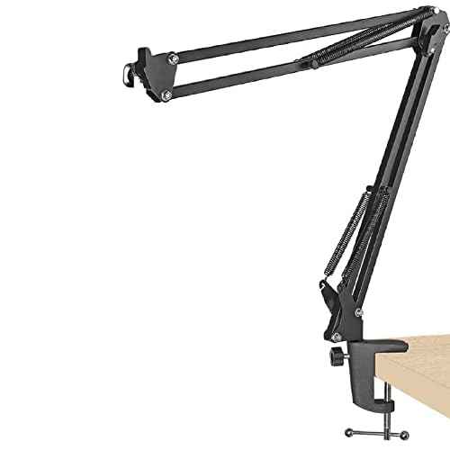 Replacement Aluminum Alloy Universal Bracket Adjustable C-Clamp Desk Light Mounting Bracket Cantilever Bracket for Microphone Arm and Desktop Table Lamp