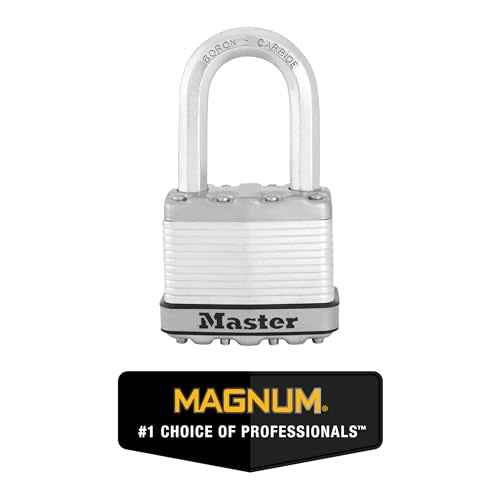 Master Lock M5XTLF Magnum Heavy Duty Outdoor Padlock with Key, 2 Pack Keyed-Alike Silver