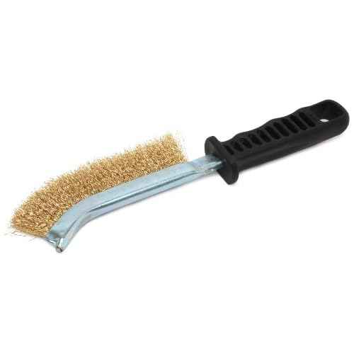 Forney 70516 Brass Wire Brush with Plastic Handle (Rust and Corrosion Resistant), 5-Inch