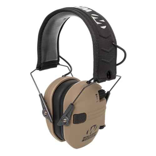 Walker's Razor Slim Low Profile Earmuff Hearing Protection with Safety Glasses FDE