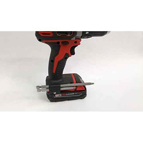 MAGNETIC Bit Holder for Milwaukee M18 Drill - Side Mounted - Strong Magnets - Low Profile Design - Galactic Gadgets (Black)