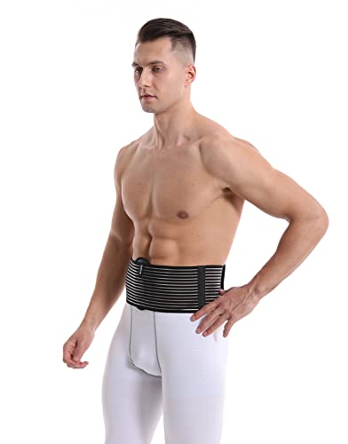 Umbilical Hernia Belt for men & women. Abdominal Binder - compression pad for naval (double thickness). Hernia support belt: ventral, incisional, epigastric, belly button hernias. Prevention aid (S/M)