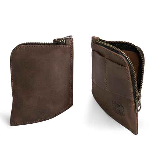 Hide & Drink, EDC Pocket Wallet, Curved Cash Organizer, Slim Front Card Holder, Money Clip, Full Grain Leather, Handmade Travel Accessories