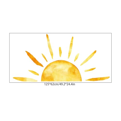Large Boho Sun Wall Stickers, Watercolor Style Sunshine Peel and Stick Wall Decals, Baby Room Nursery Kids Bedroom Art Wall Decor