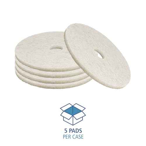 Boardwalk BWK4019NAT 19 in. Diameter Burnishing Floor Pads - Natural White (5/Carton)