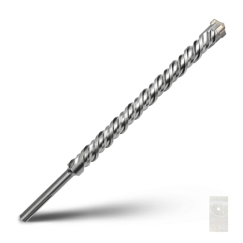 1-1/2 x 18 inch SDS Max Rotary Hammer Drill Bit, 38mm x 460mm Carbide Tip Masonry Drill Bit,Concrete Drill Bit for Masonry, Brick, Stone, Concrete (Length :460mm / 18 inch, 38mm (1-1/2 in) Diameter)