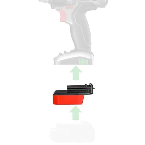 1x Adapter Only Upgrade for Porter Cable Old 18v (Not 20v MAX) Cordless Tools Compatible with Milwaukee M18 Red Lithium Batteries - Adapter Only