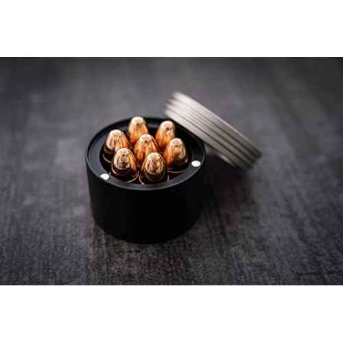 Min-E-Vault Storage Container - Aluminum - EDC Storage - Tools - Herbs - Medications - Vitamins - Rings - Small Valuables (Black)