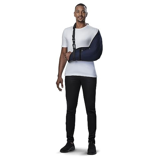 Immobilizer Arm Sling for Upper Limb Injuries - Arm Brace for Left and Right, Bursitis Elbow Brace, Arm Support Straps - Shoulder Support Immobilizer for Rotator Cuff - Black, Medium