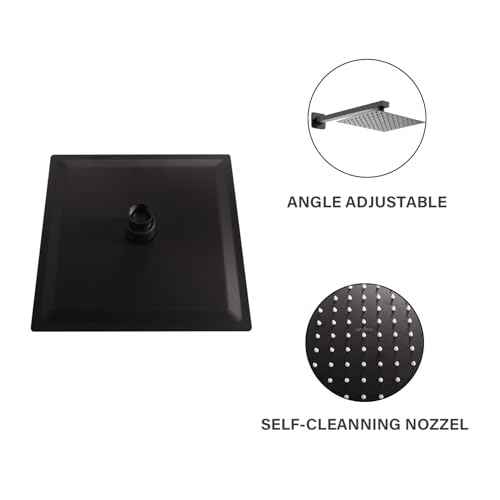 SOLVEX Shower Faucet Set Bathroom Rainfall Shower Faucet System Stainless Steel Single Handle with Rough-in Valve Shower Set 8 Inch High Pressure Rain Shower Head Trim kit SP-90101-N