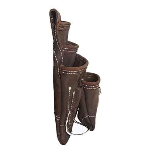 20-148 10 Pocket Top Grain Leather Tool Bag, Oil Tan