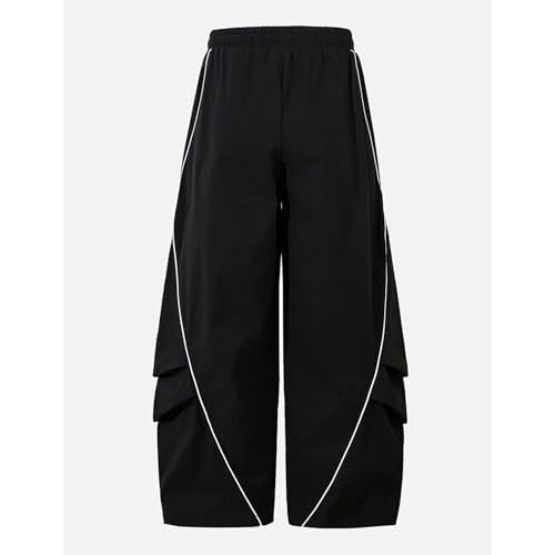 Aelfric Eden Mens Parachute Pants Cool Lines Wide Leg Baggy Y2K Unisex Jogger Casual Sweatpants Track Cargo Pants Streetwear