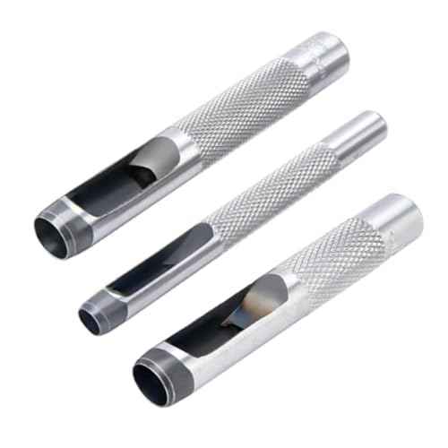 3 Pcs Grommets Hole Punch, Steel Hollow Leather Punch Set, 3-Piece Set (1/4, 3/8, 1/2 inch) is an Original Accessory for The Grommet Tool Kit, Grommet Kits