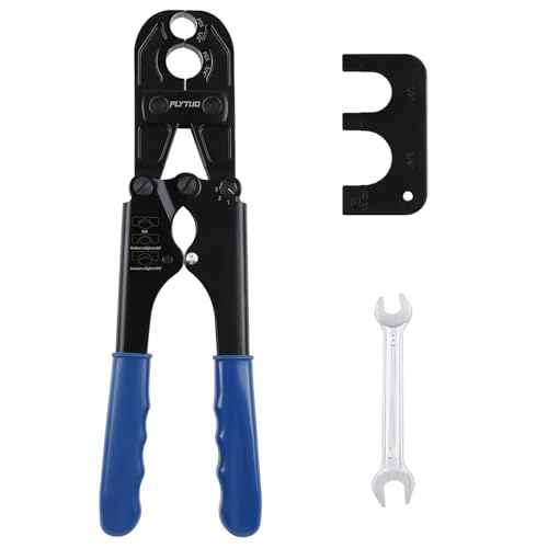 1/2" & 3/4" Combo PEX Crimping Tool for Copper Crimp Rings with Go/No-Go Gauge, ASTM F1807 Standard Compliant