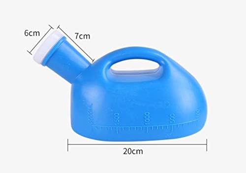 Urinals for Men and Women, 2000ml Portable Urinal Spill Proof Thick Firm Female Male Pee Bottle Urine Collection Container for Elderly Incontinence Home Hospital Emergency Camping Car Travel (Blue)