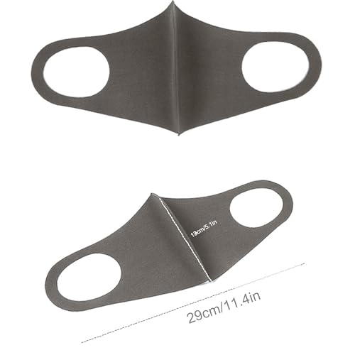 Medi-sky 3D Washable Masks for Adults, Dustproof Elastic Cloth Ear Straps Breathable Face Mask 6 Pack Grey