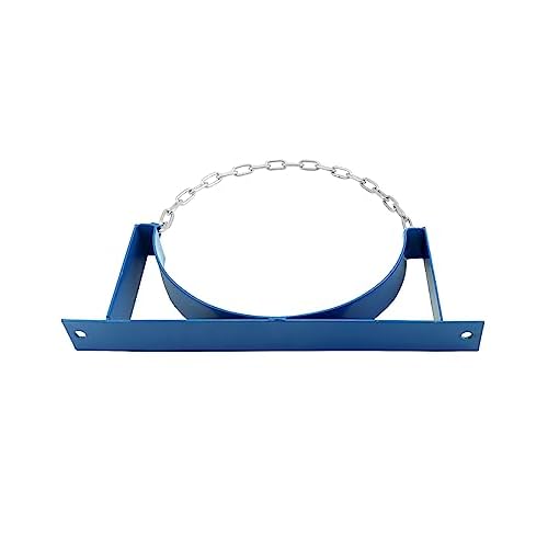 QWORK Steel Wall-Mounted Bracket for Cylinder, 4 Pack Gas Cylinder Bracket with Screws and Safety Chain Supported