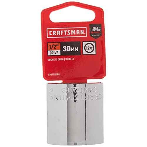 CRAFTSMAN Socket, Metric, 1/2-Inch Drive, 30mm, 12-Point (CMMT12088)