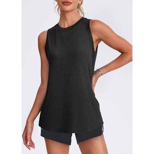 Womens Workout Tank Tops Lightweight Sleeveless Shirts for Women Loose Fit Tops for Athletic Running Tennis Yoga